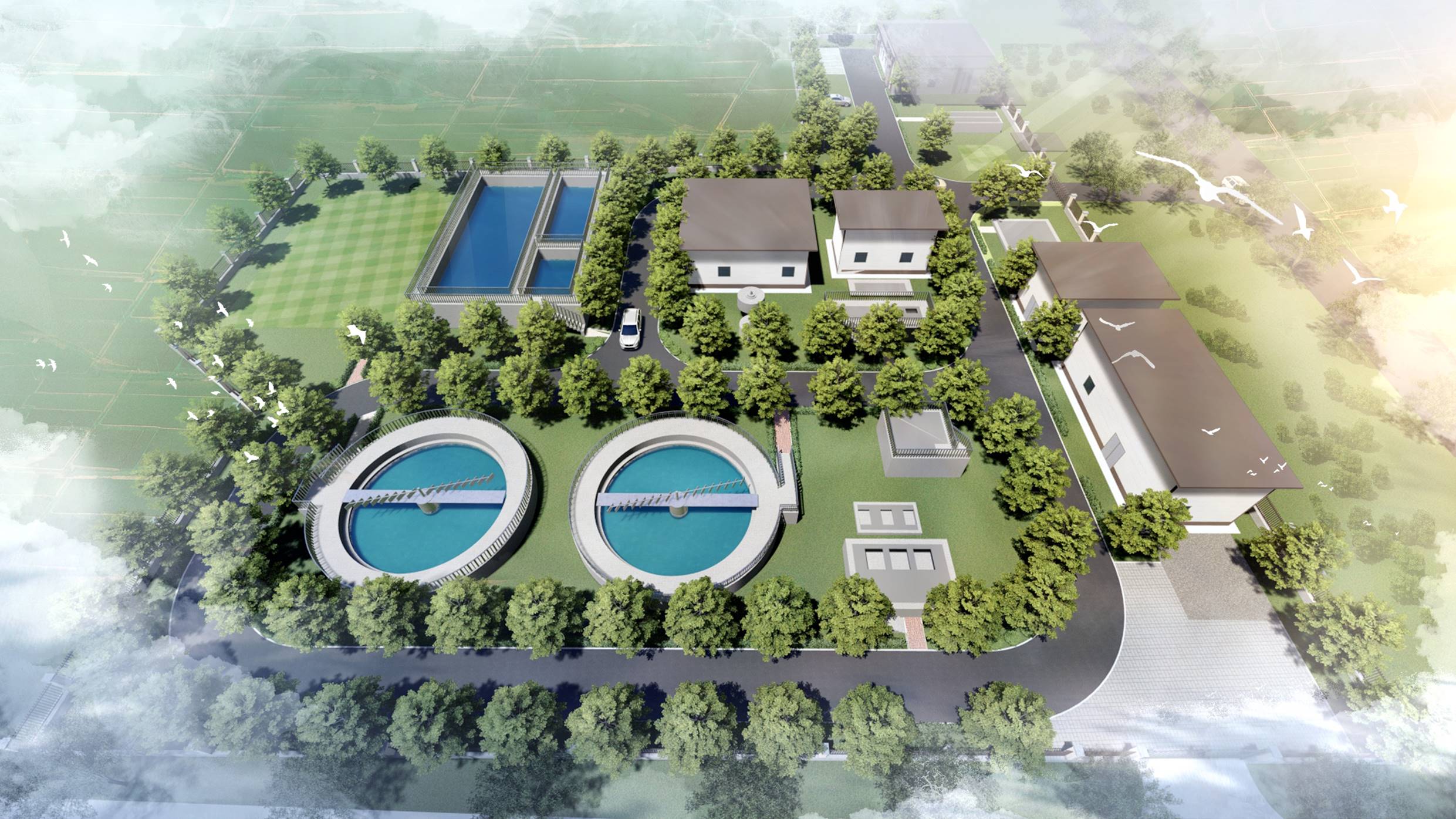 糜镇污水处理厂及配套管网建设 - 项目动态 - 北京远浪潮生态建设有限公司